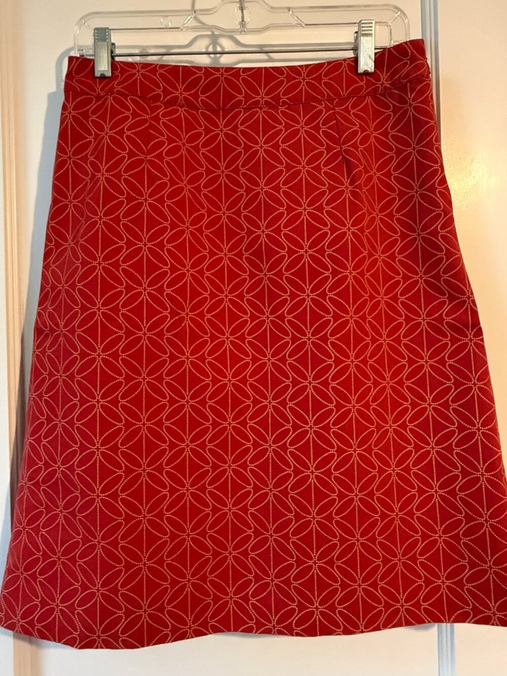 Boden Geometric Floral Print A-Line Skirt, Size 10R (UK size), Size 4 (US size)